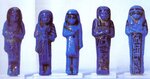 Ouchebtis en faïence bleue de différends fils et filles de Pinedjem